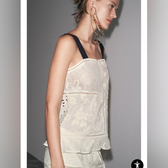 Zara ZW Collection Patchwork Embroidered Top - Picture 2 of 8